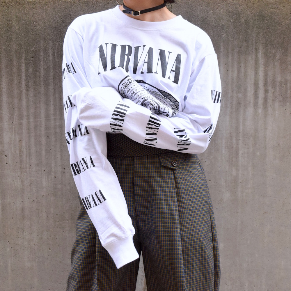 (全2色)”NIRVANA” SLEEVE LOGO L/S TEE