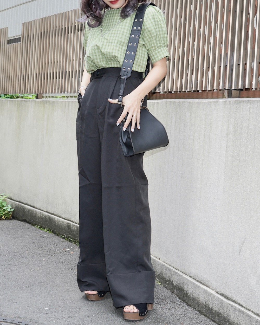 Roll-up Design Center Press Wide Slacks (black)