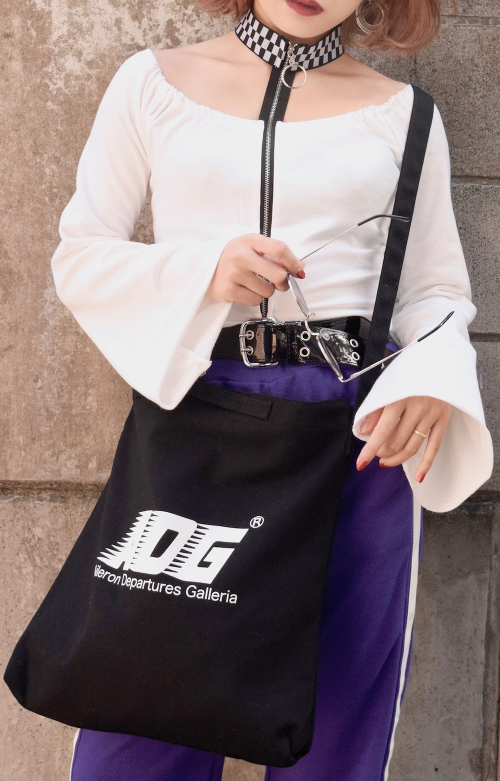 (全2色)"ADG" DASH-LOGO 3WAY BAG (black)