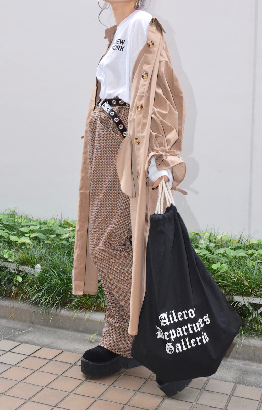 (全3色)"NYC" FLAME LOGO L/S TEE