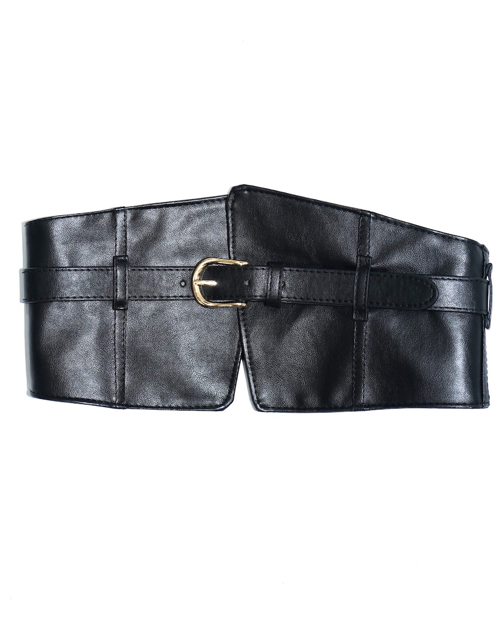 Leather-touch Highwaist Belt (black)