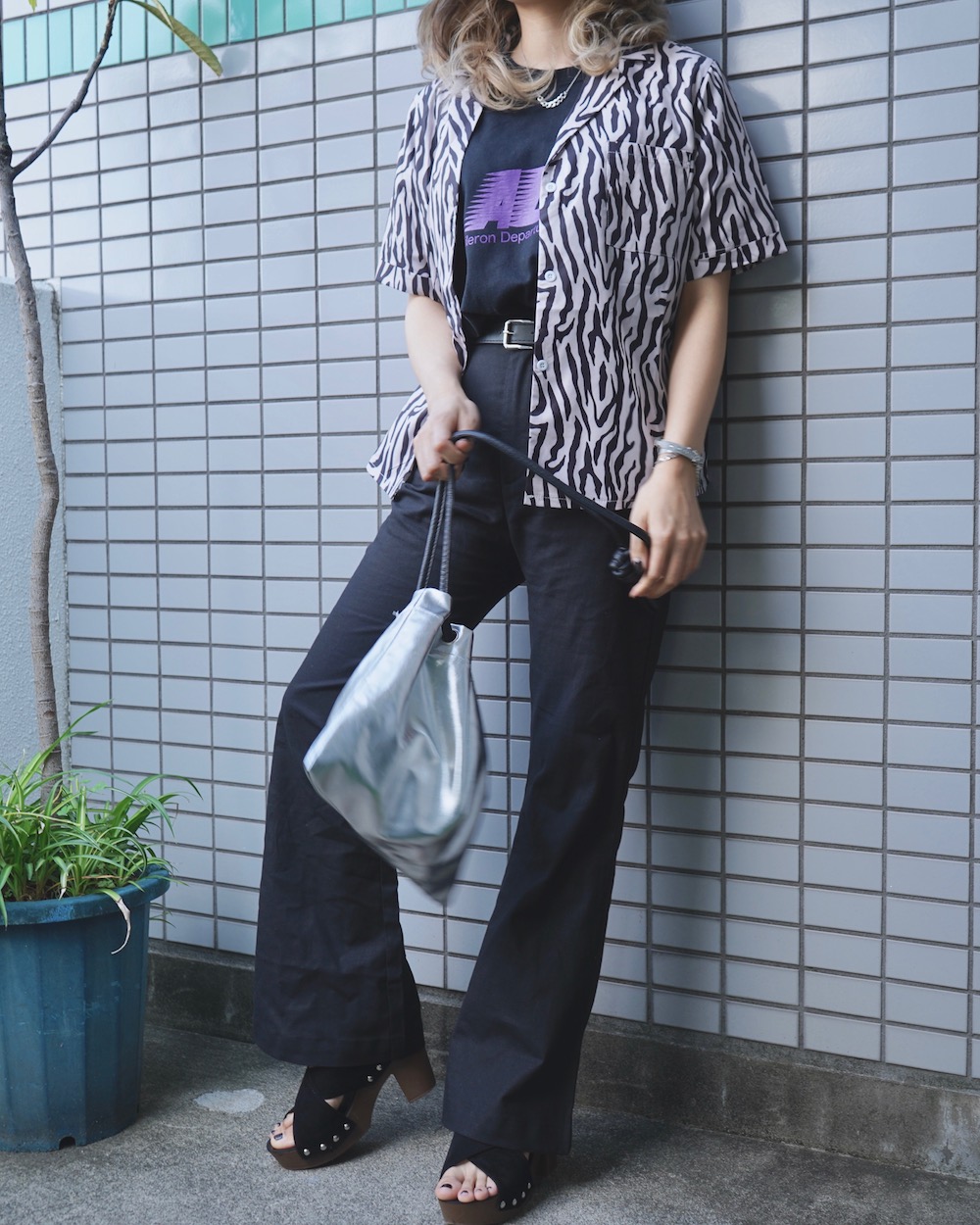 Linen Black Flare Pants