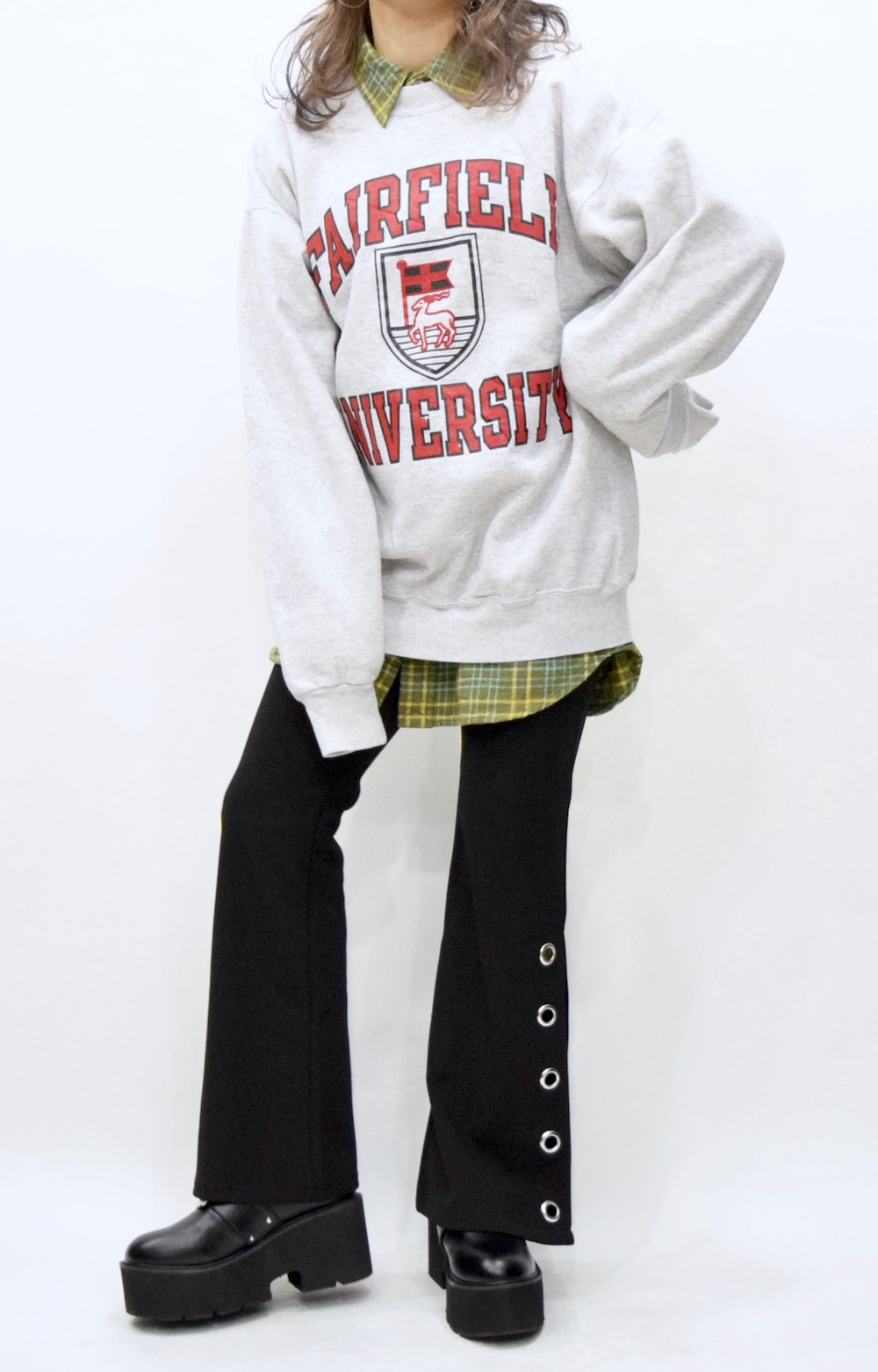 【WEB限定】"Champion” BIG LOGO SWEAT PO(ASH)