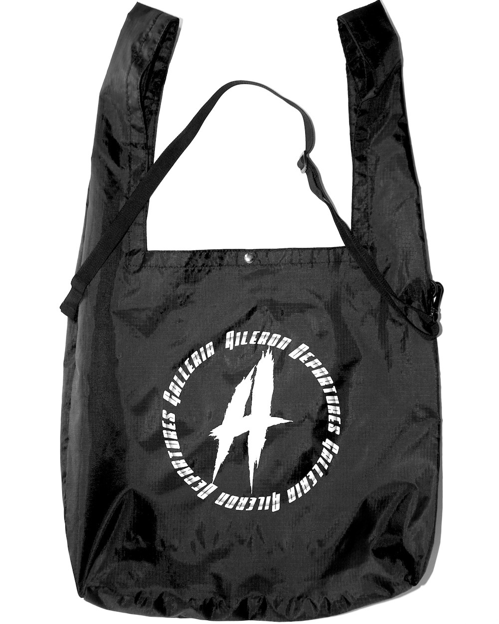 ADG SCRATCH CIRCLE LOGO NYLON 2WAY BAG