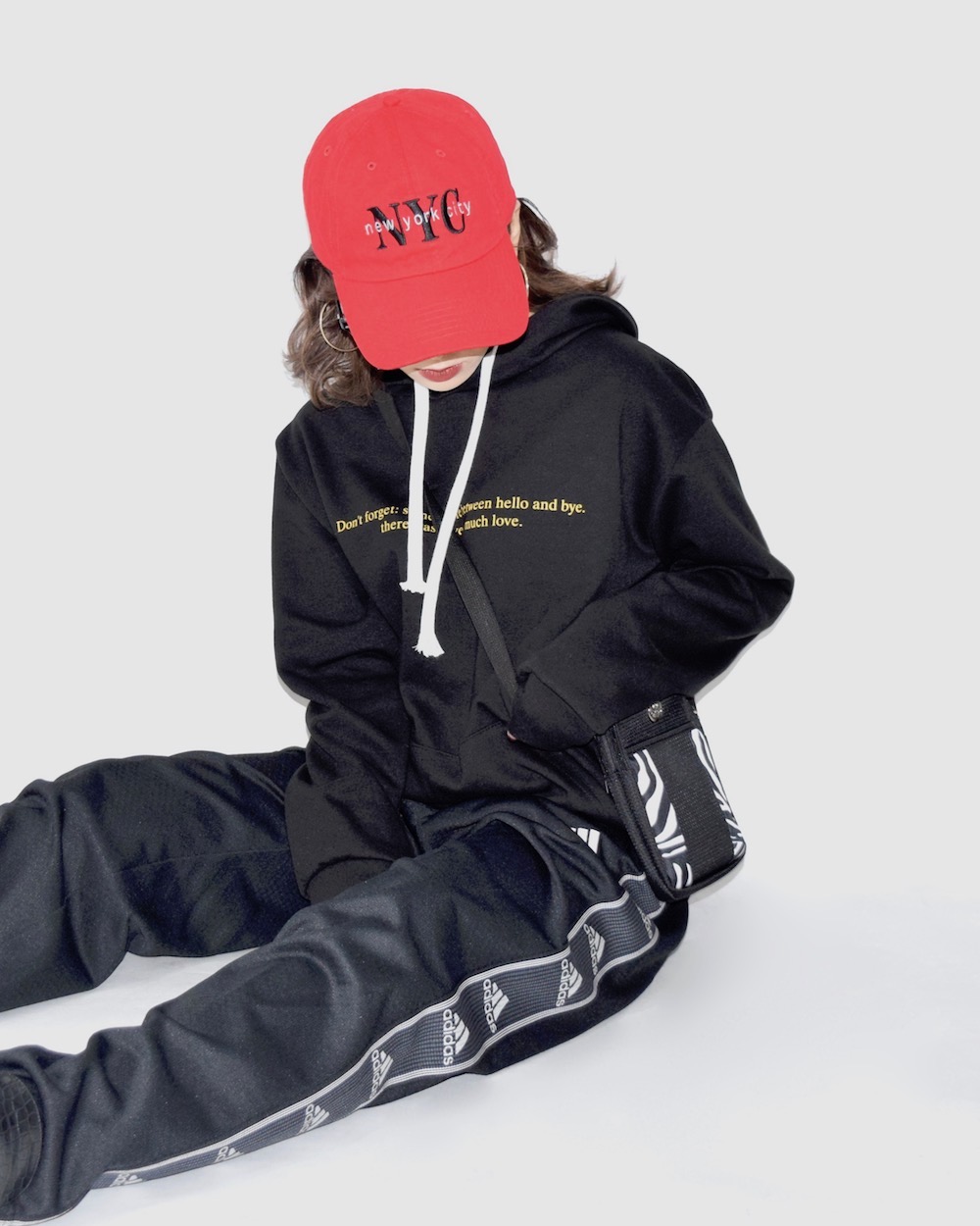 SLOGAN BIG HOODIE (black)