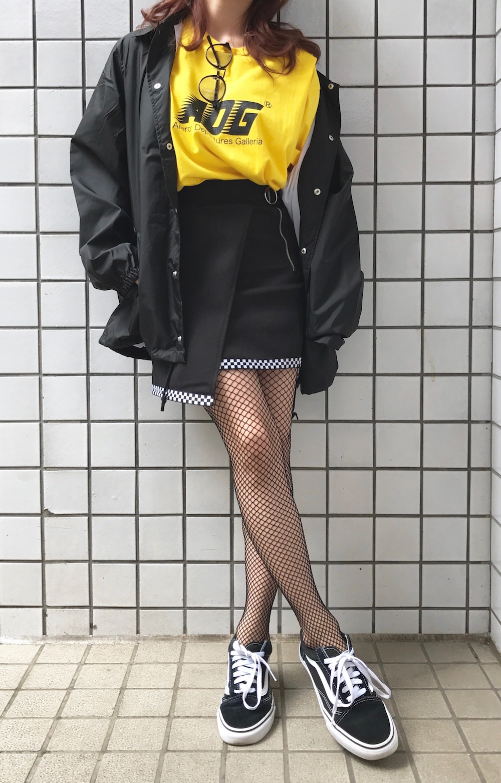 (全3色)A.D.G DASH LOGO L/S TEE