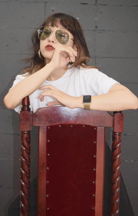 カラーレンズ ティアドロップサングラス