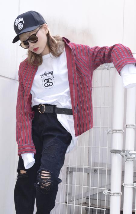 Stripe Loose-Fit Shirts(BRD)