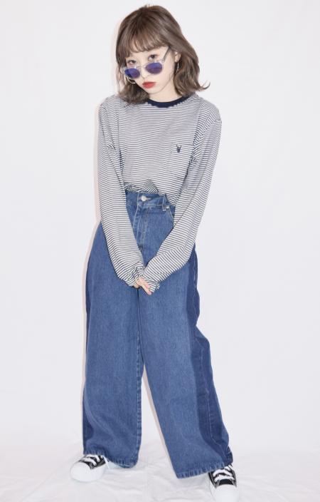 (全4色)"PLAY BOY" 1P POCKET BIG L/S TEE