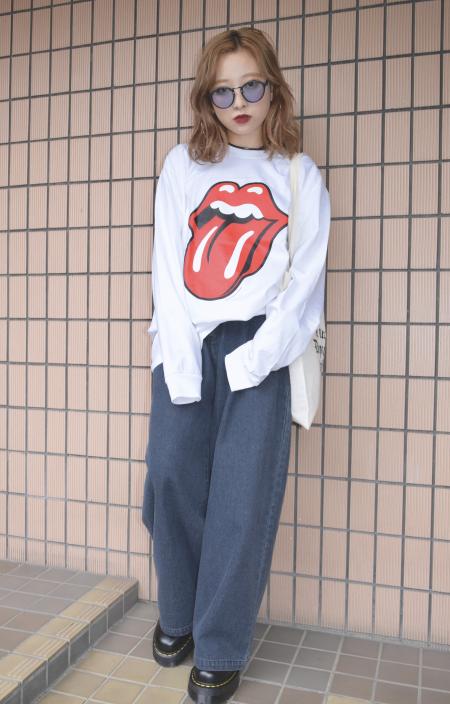 Rolling Stones Long Sleeve Big T-shirts(WHT)