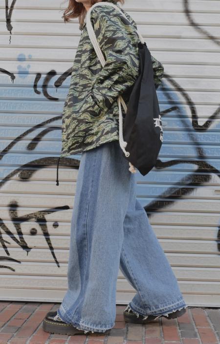 (全2色)SHADOW LINE DENIM WIDE PANTS