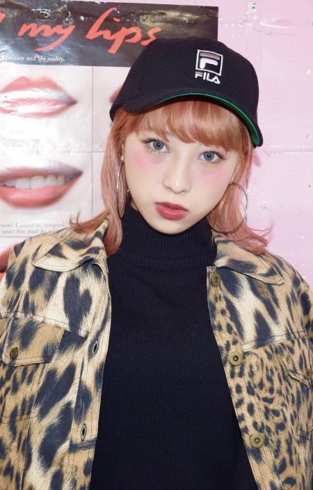 《雑誌掲載》"FILA"ロゴ刺繍ウールキャップ(BLK)