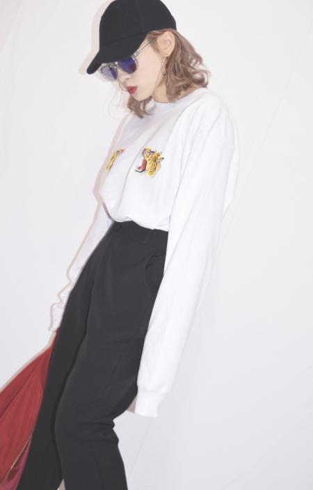 (全2色)Tiger Embroidery BIG L/S TEE