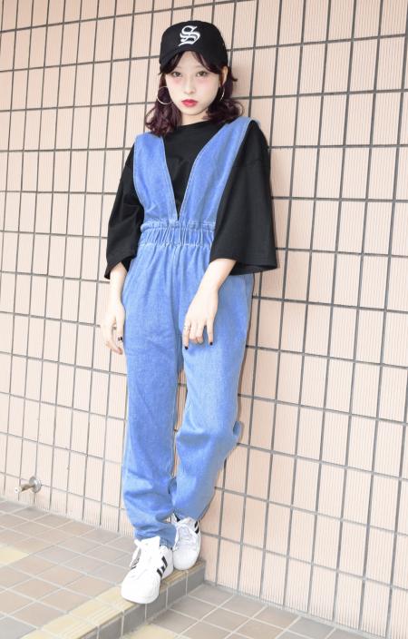 (全2色)デニムジャンプスーツ