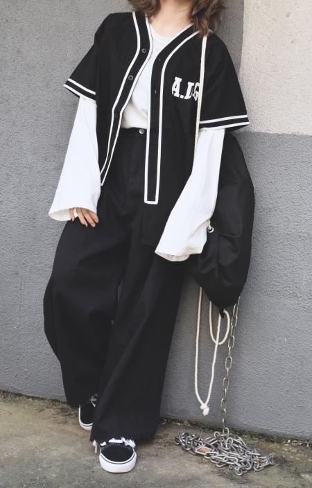 (全2色)A.D.G LOGO BASEBALL SHIRTS