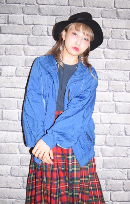 NIKE 1point Logo Nylon Parka(BLU)