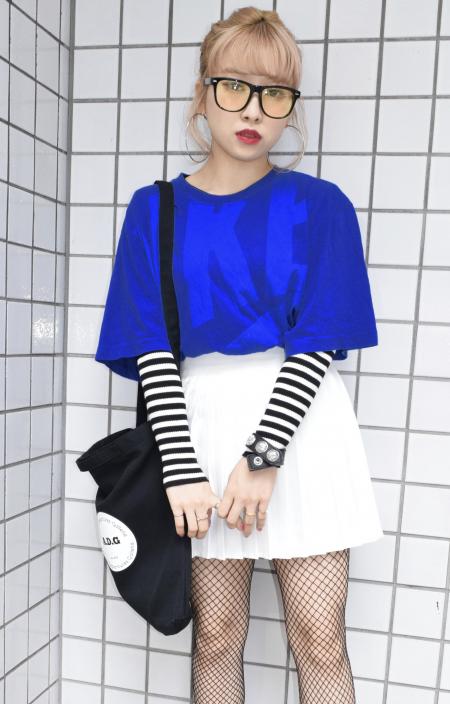 NIKE BIG LOGO SUPER BIG TEE(BLUE)