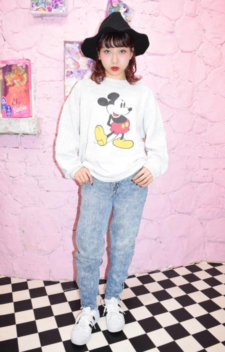 ≪雑誌掲載≫Classic Mickey Print Sweat PO(L.Gray)