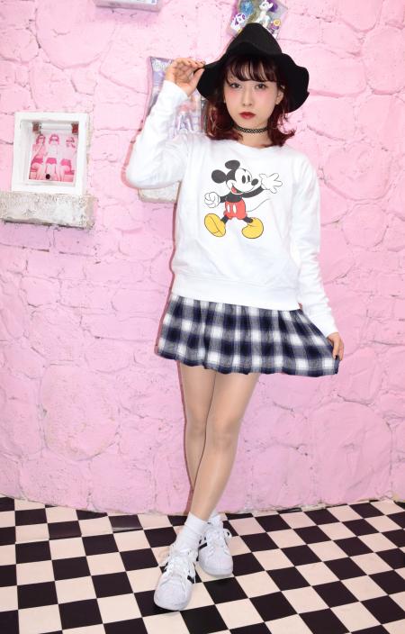 Mickey Mouse Sweat Pull Over(WHT)
