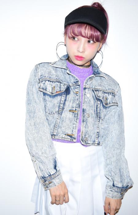 Ribbon Chemical Wash Denim Jacket