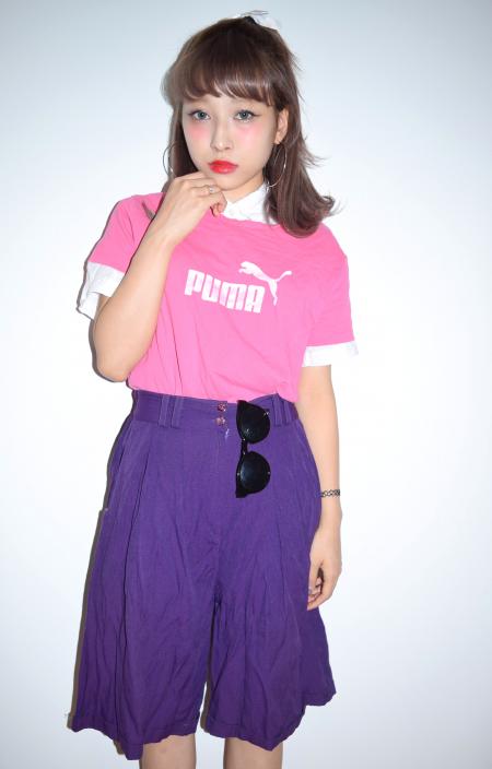 PUMA グラデーションロゴ T-shirts(PINK)