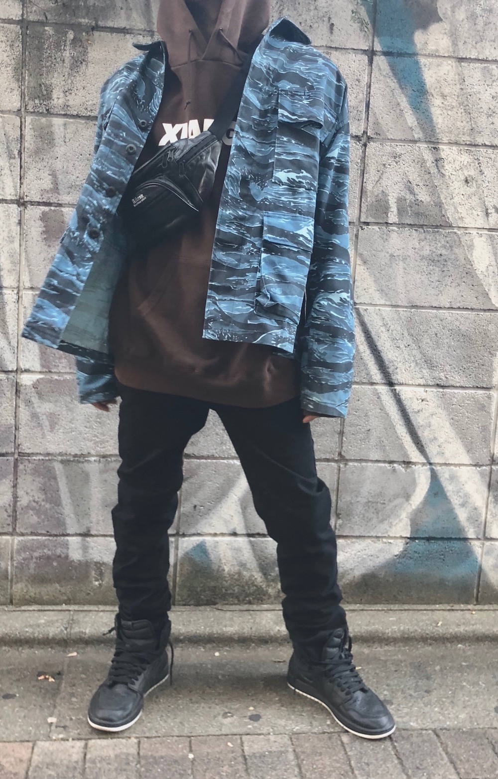 Camouflage Military Big Jacket（blue）