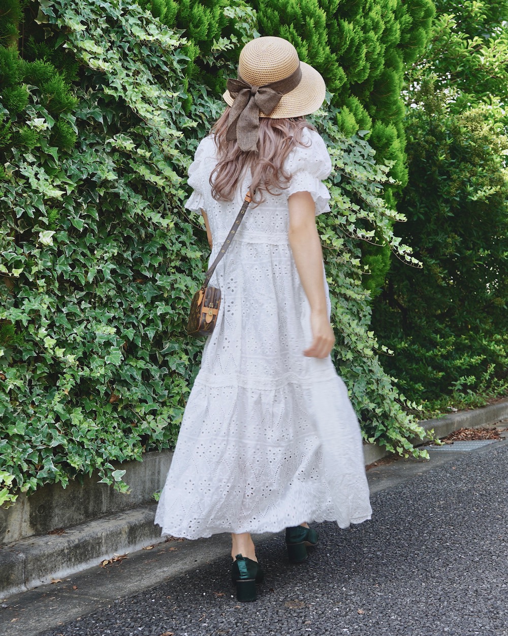 Cutwork Cotton Lace Long Onepiece (white)