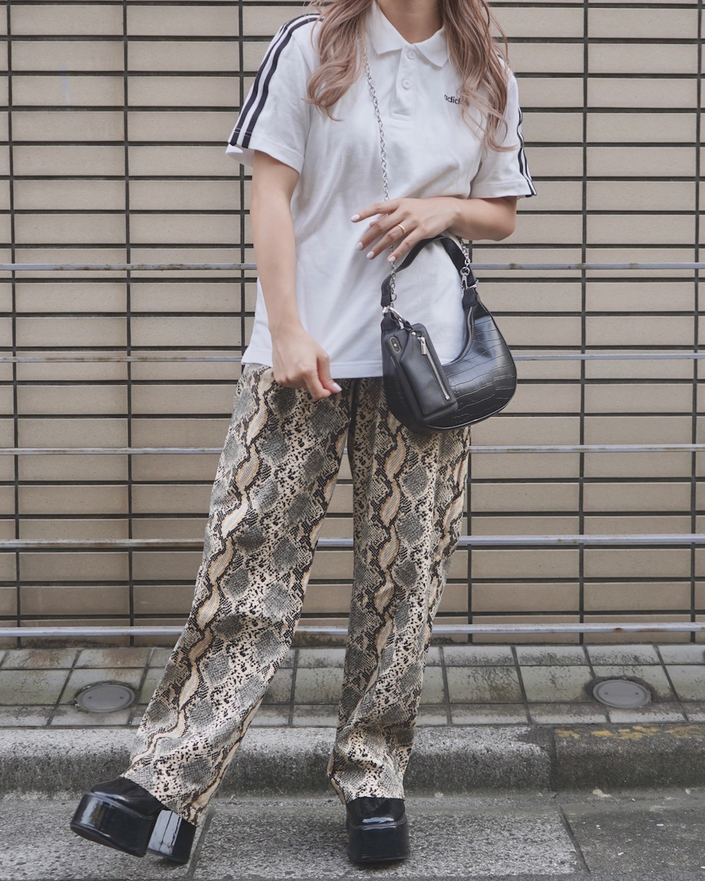 adidas 3Line Sleeve Polo Shirts(white)