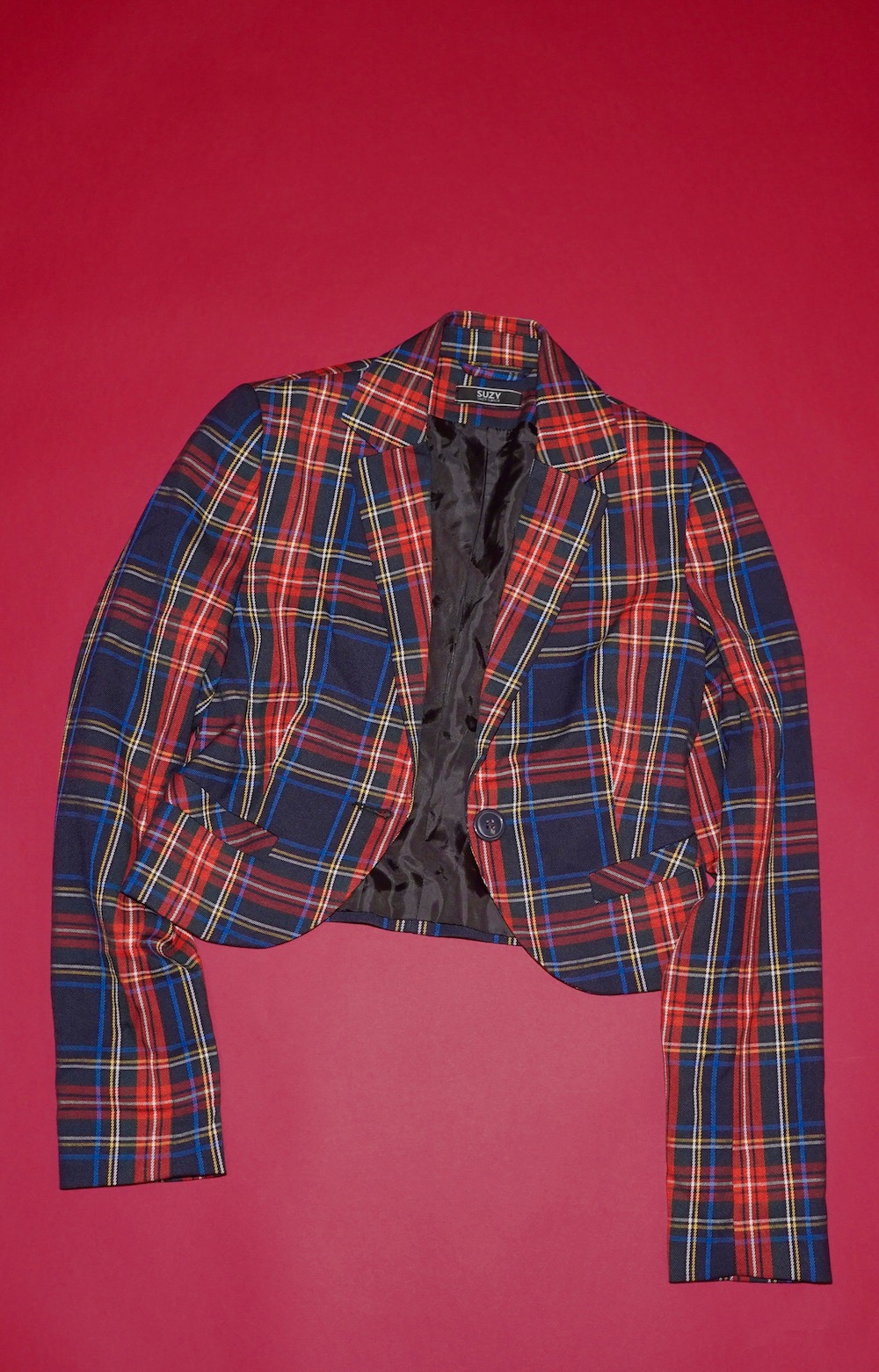 Vintage Check Tailored Jacket(red)