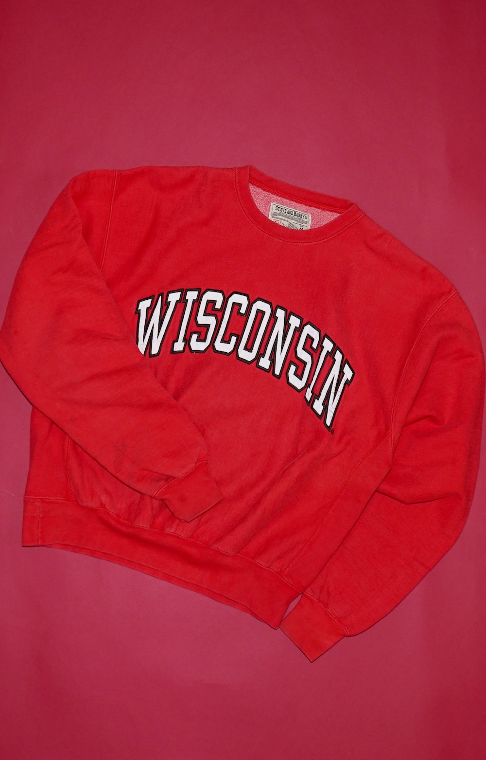 WISCONSIN Logo Big Sweat Pull Over(red)
