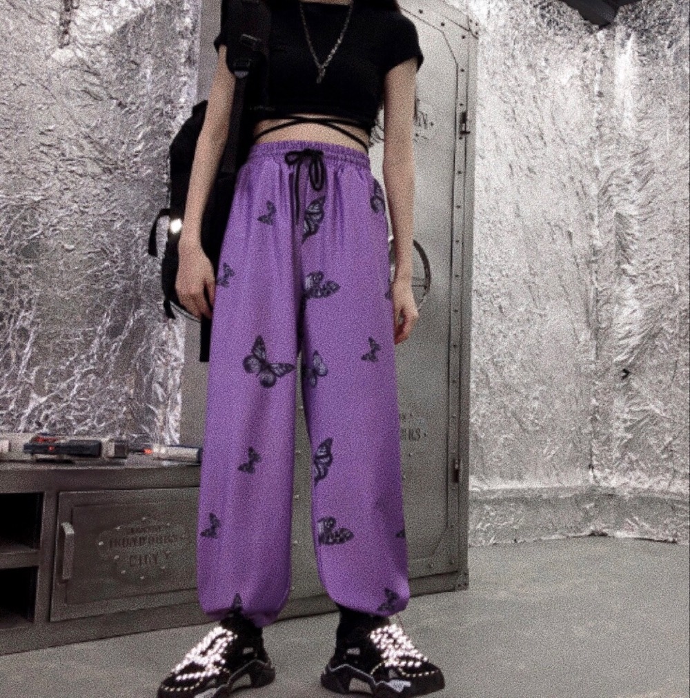 Butterfly Harem Pants (purple)