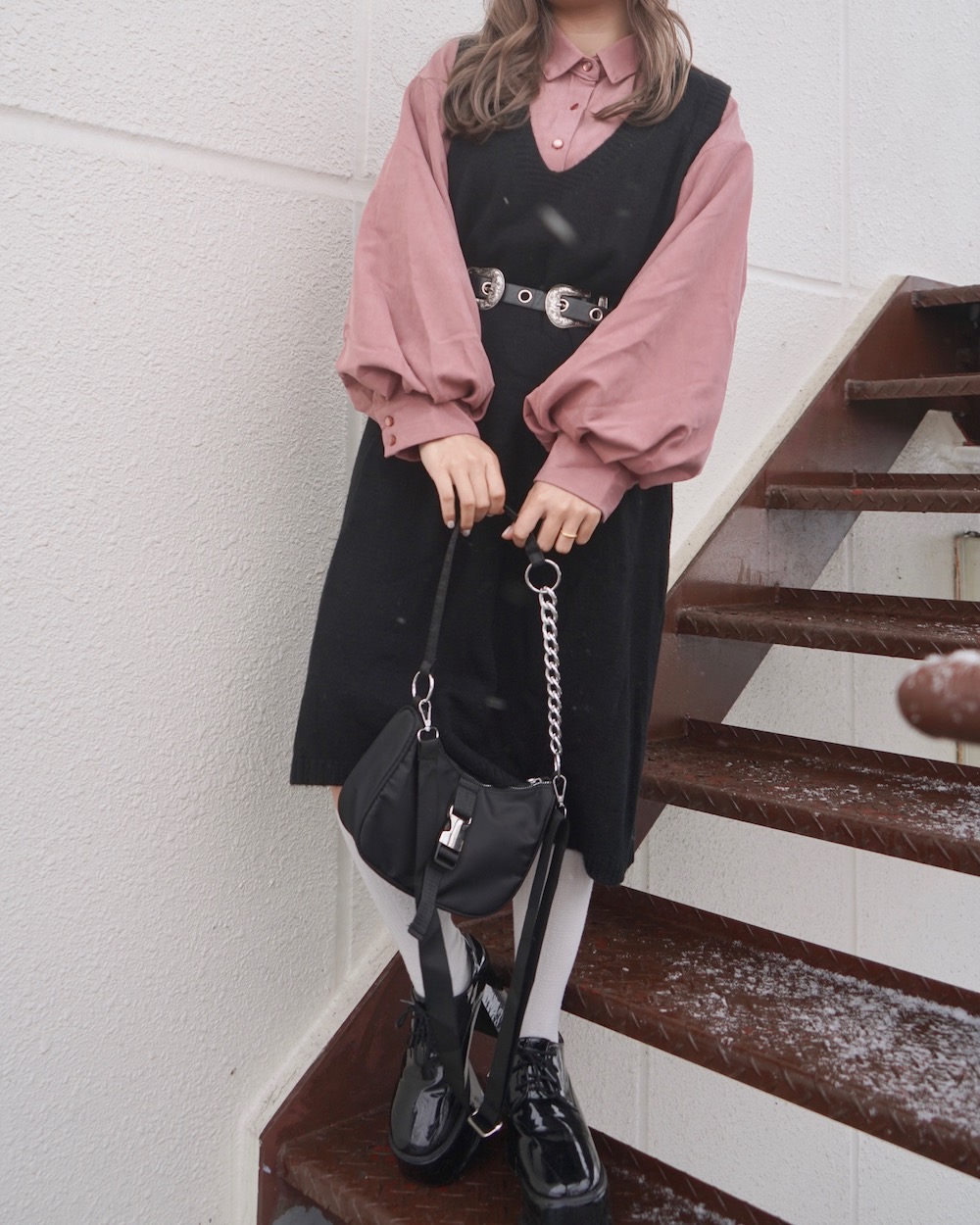 Balloon Sleeve Shirts (dusty pink)