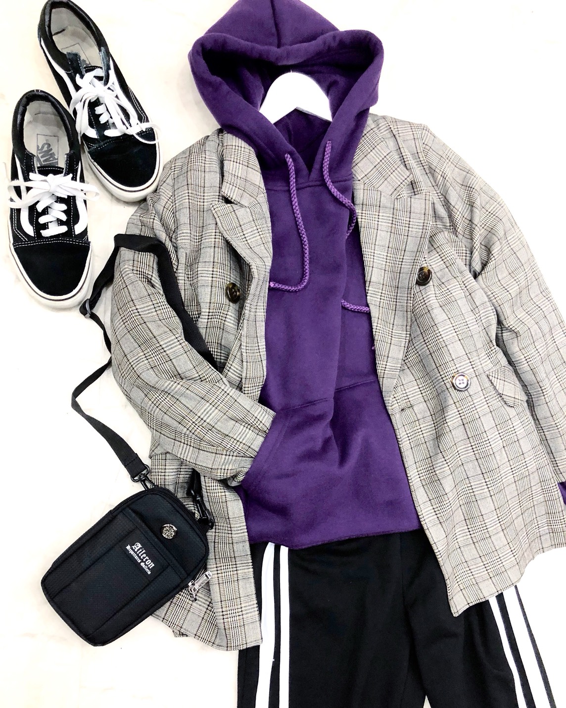 (全2色)グレンチェック テーラードジャケット