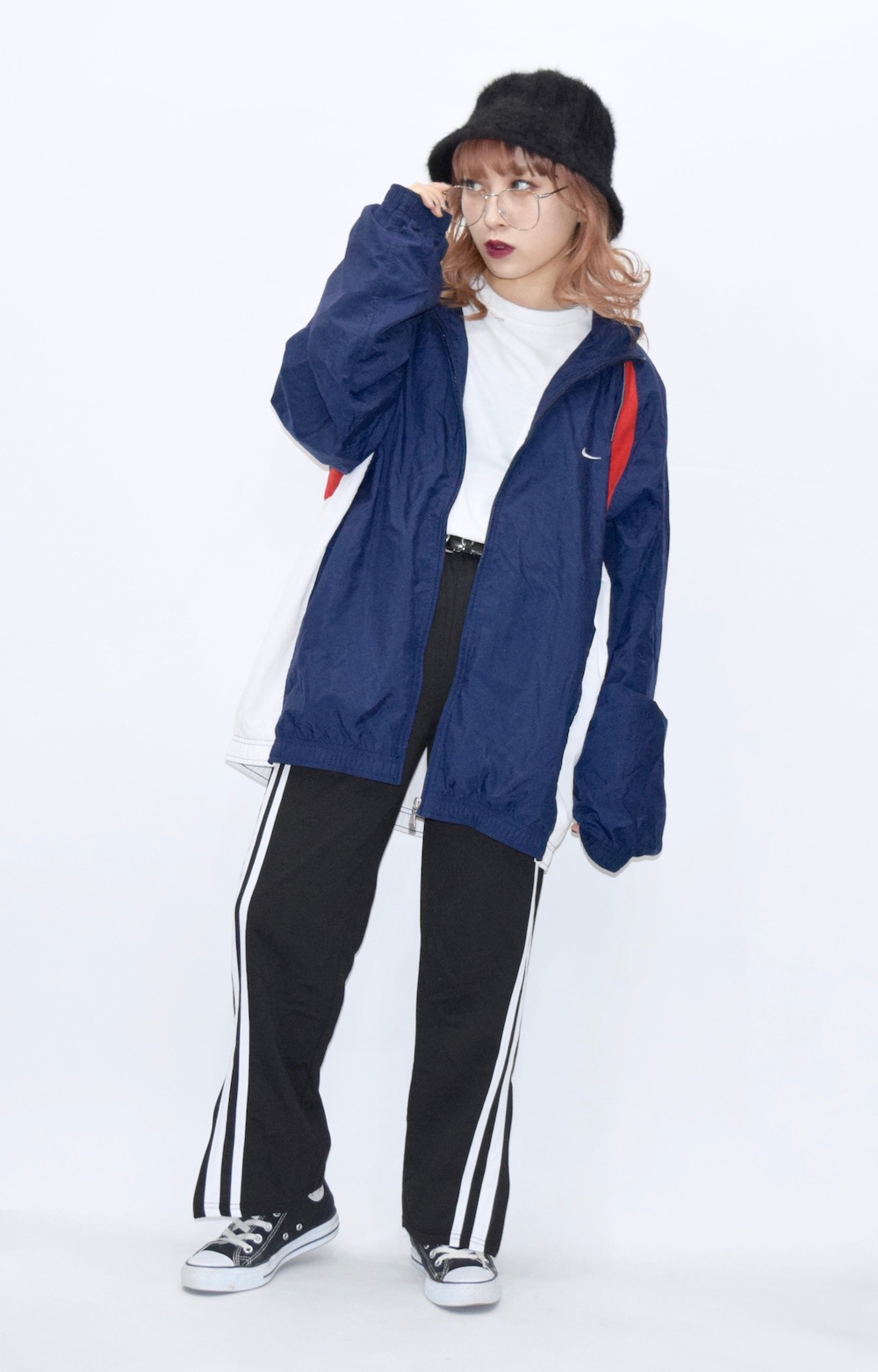 【WEB限定】"NIKE"1point Nylon Parka(NVY/WHT/RED)