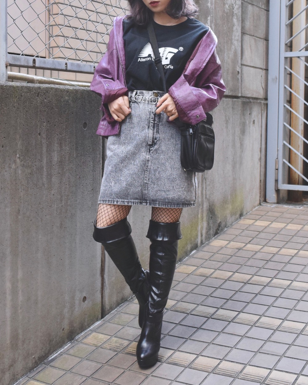 PVC SNAKE RIDERS JACKET(purple)