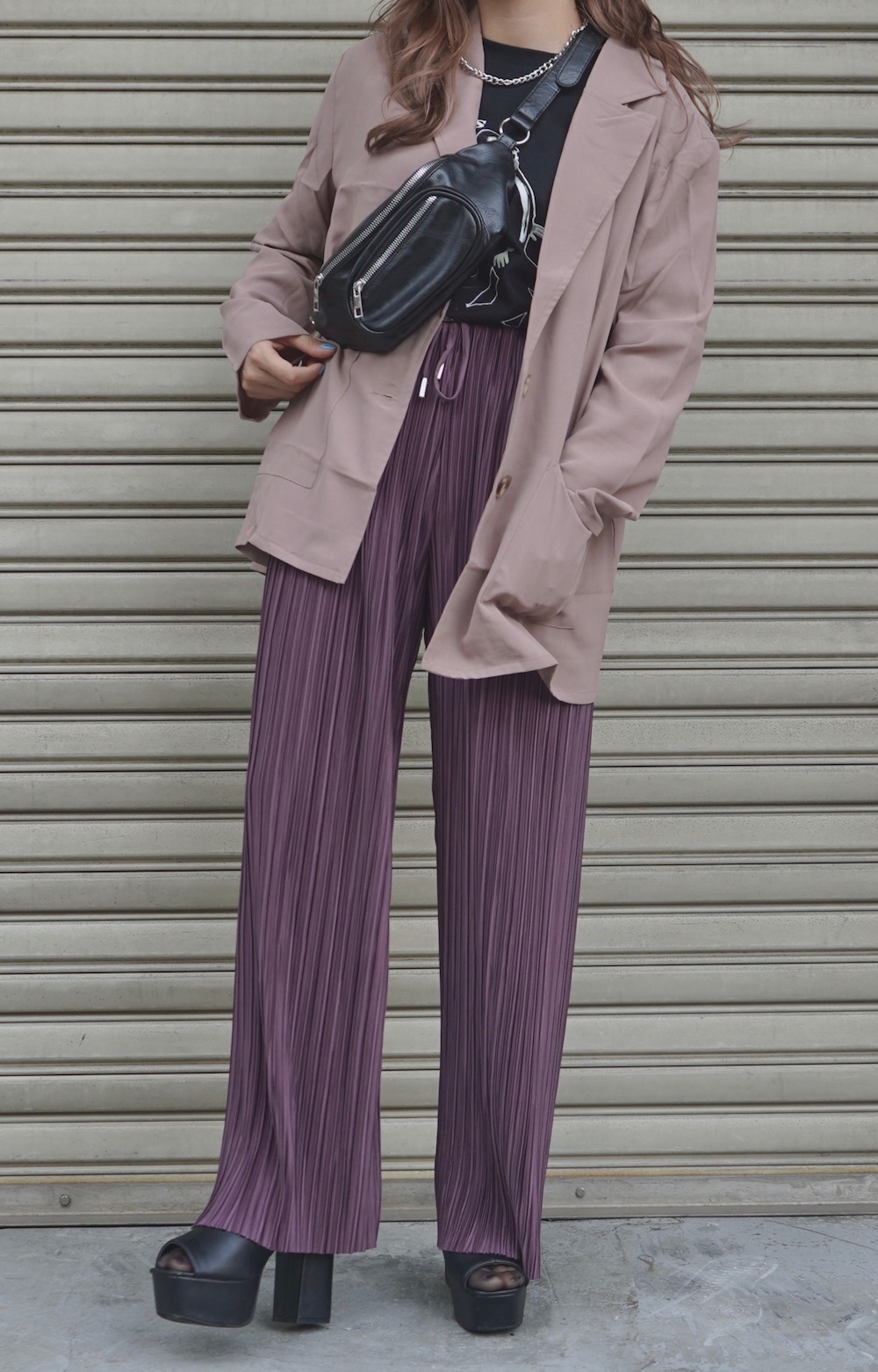 Single Breasted Tailored Jacket (ash beige)