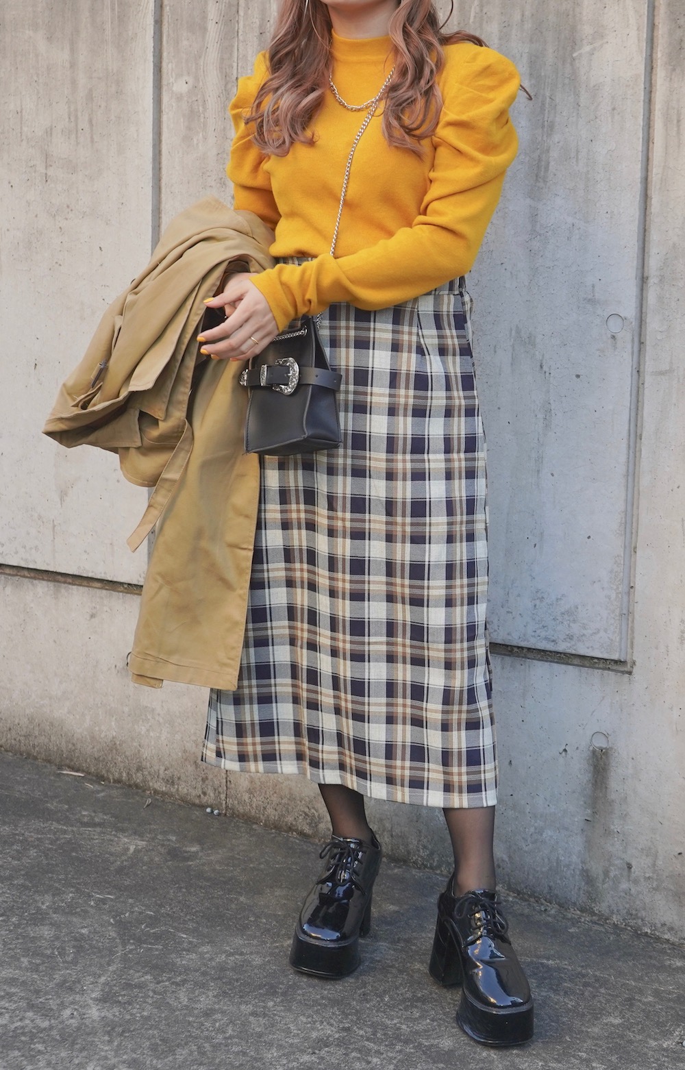 Basic Puff Shoulder Knit Tops (yellow)