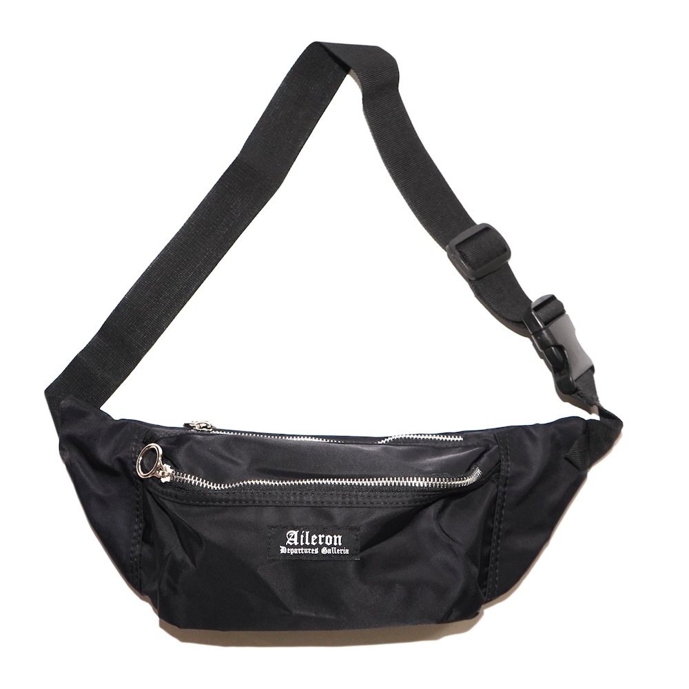 A.D.G Ring Zip Nylon Waist Bag (black)