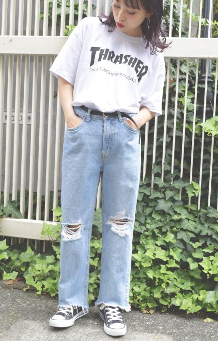 (全2色)"THRASHER" Standard Logo Big T-Shirts