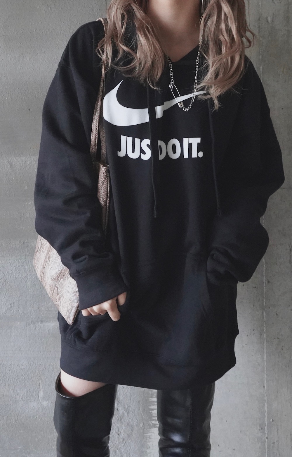 NIKE JDI Big Logo Big Sweat Hoodie(black)