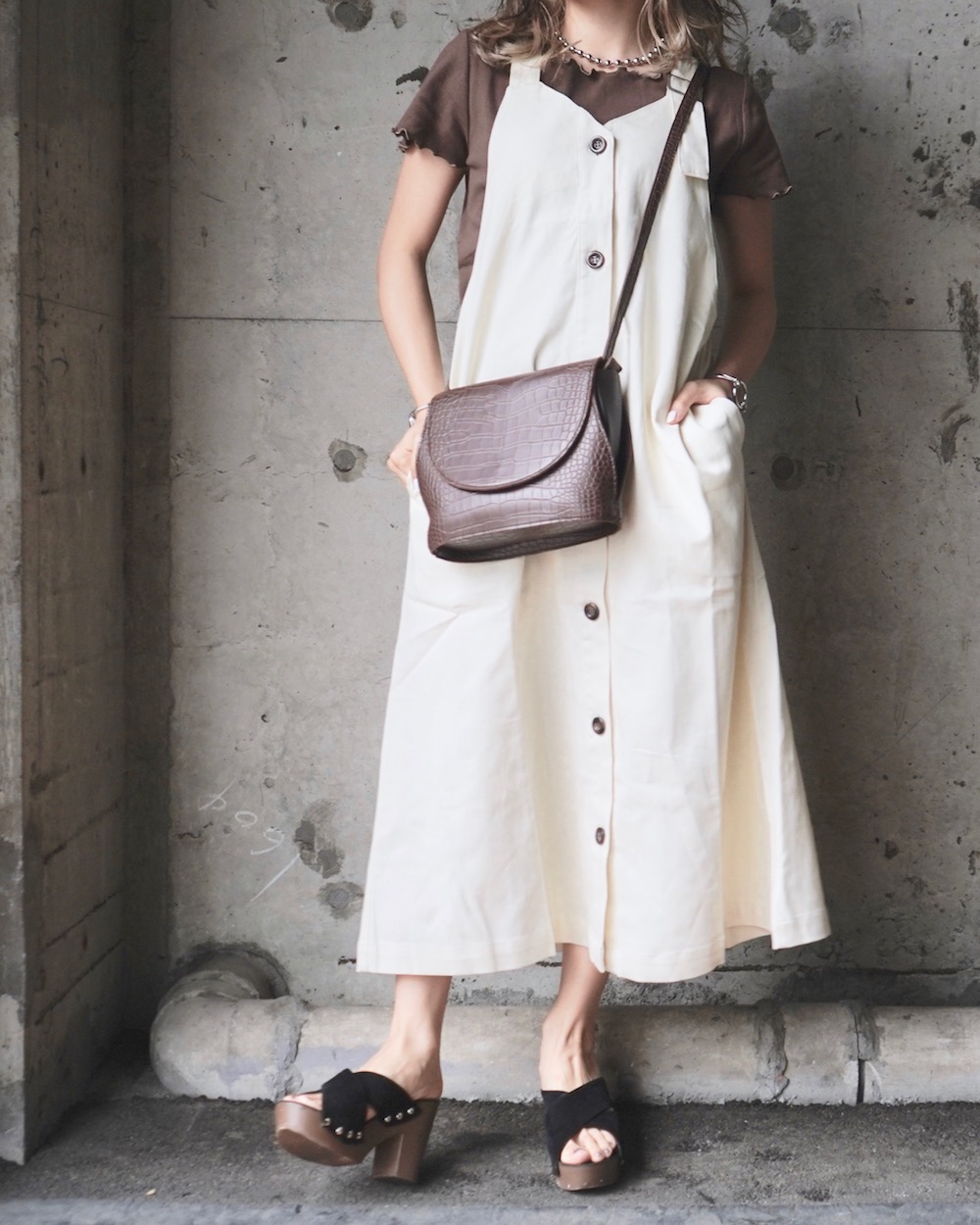 Piping Trim Rib Cutsew (brown)