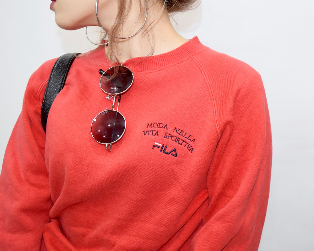 FILAEmbroidery Logo Sweat PO(RED)