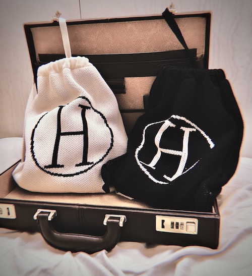 H Logo Knit Knapsack (off white)