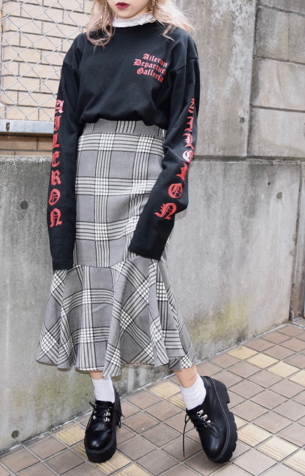 (全5色)"ADG" OE LOGO L/S BIG TEE