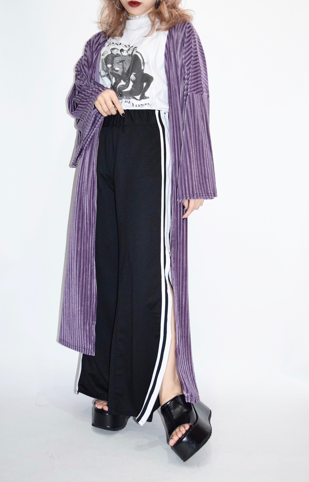 VELVET LONG GOWN (LAVENDER)