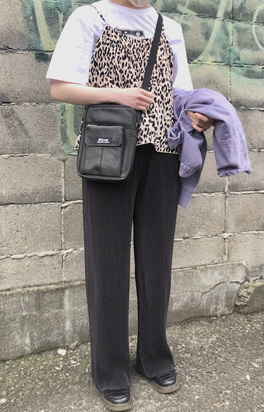 Leopard Pleats Camisole (beige)