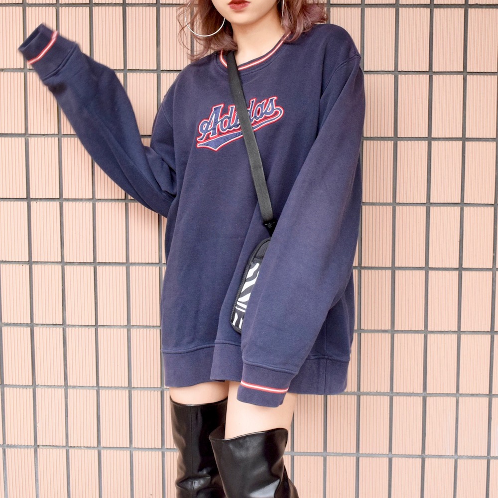 adidas Embroidery Logo & Line Rib Big Sweat PO