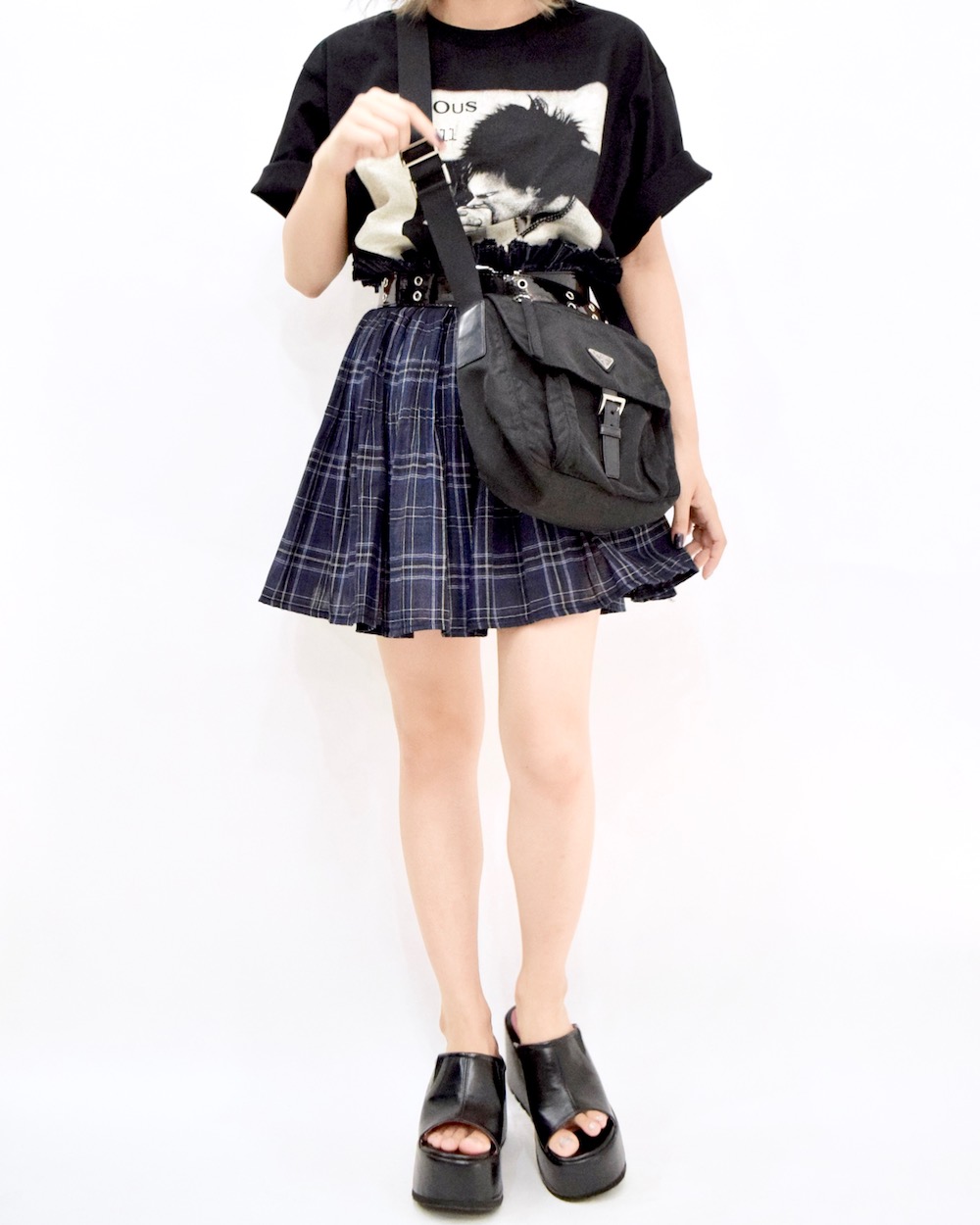 SID VICIOUS PHOTO PRINT BIG TEE(black)