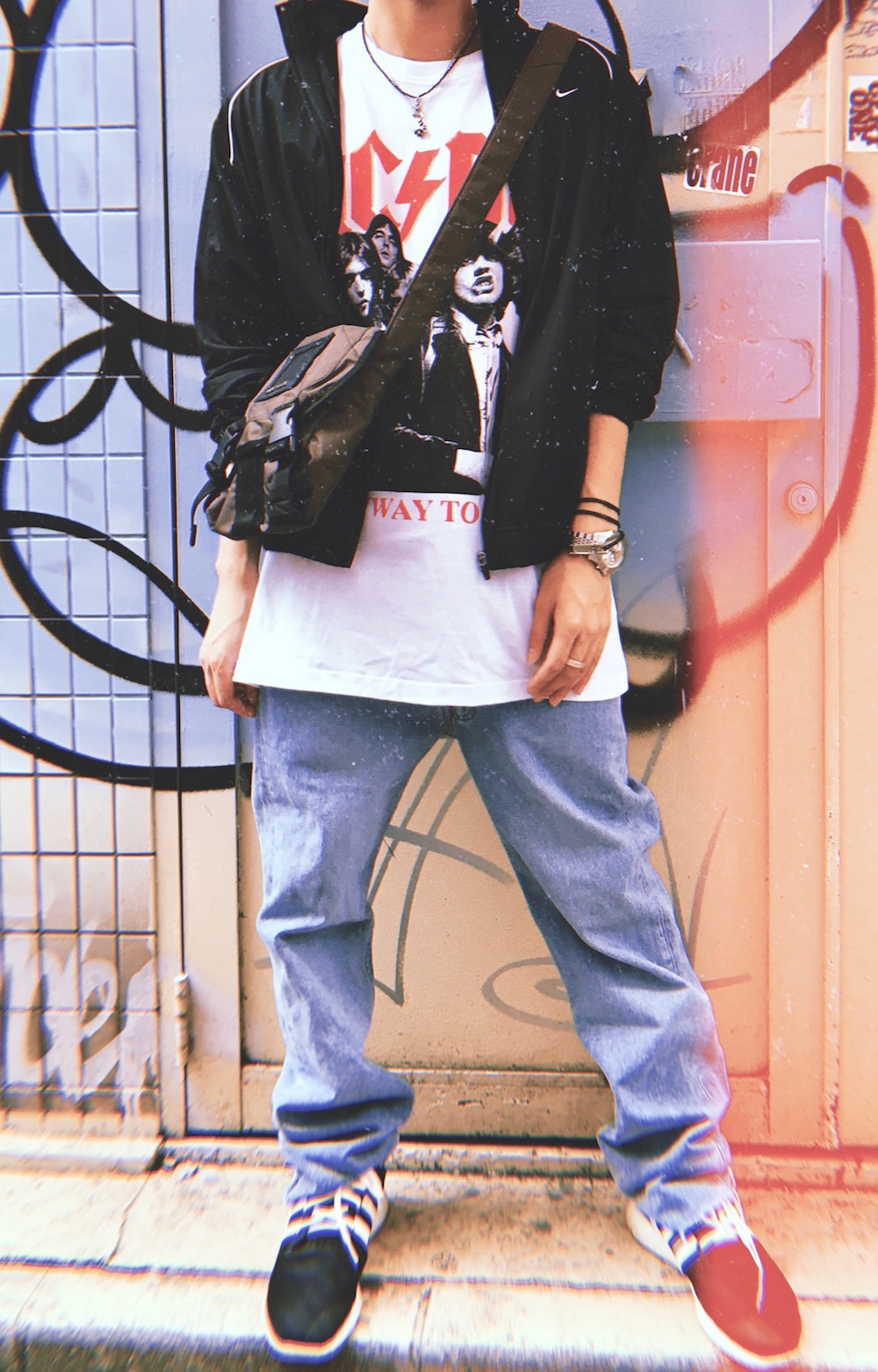 NIKE Swoosh Logo Piping Track Jacket(black)