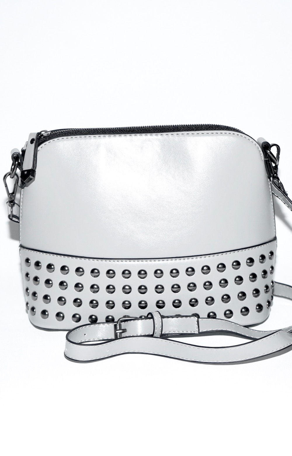 Silver Rivet 2way Strap Bag